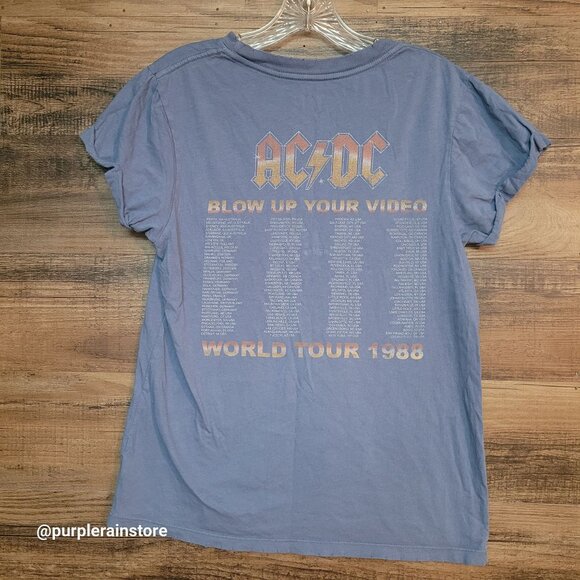 Recycled Karma ACDC Band 1998 World Tour T Shirt M Blow Up Your Video - Picture 3 of 9